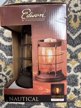 Edison by Scentsationals Nautical Lantern Table Warmer in Brown